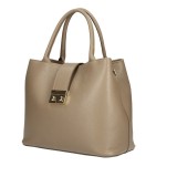 Cumpara ieftin Geanta dama Alissa GT585, piele naturala, taupe