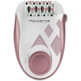 Epilator ROWENTA Skin Spirit EP2910F1, 2 trepte de viteza, 24 pensete, sistem de ghidare, sistem de masaj cu bile, roz