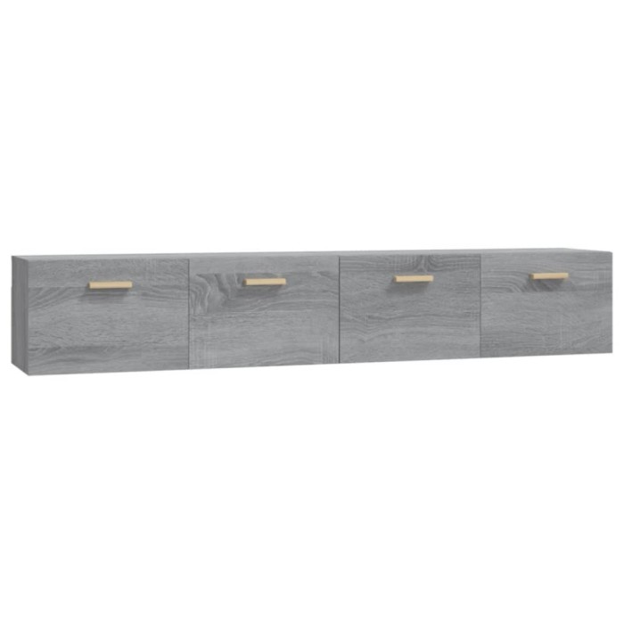 Dulapuri perete 2 buc. gri sonoma 100x36,5x35cm lemn prelucrat