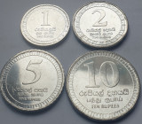 Set 4 monede 1,2,5,10 rupees / rupii 2017 Sri Lanka, unc