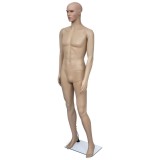 Manechin Barbatesc vidaXL Bej, 187cm, Marime 54, Baza Sticla, Suport Aluminiu - Ideal Vitrine