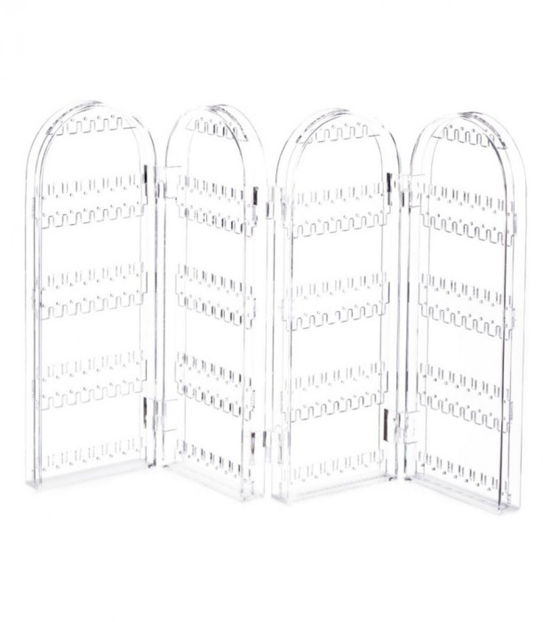 Organizator bijuterii, Acril, Transparent, 28 x 10,5 x 8 cm