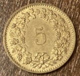 C50 - Moneda foarte veche - Elvetia - 5 rappen - 1987