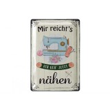 Semn de cusut LANOU, Cadou decorativ pentru cusut, Placa de tabla retro 20 x 30 cm - RESIGILAT