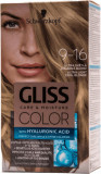 Schwarzkopf Gliss Color Vopsea de păr permanentă 9-16 Ultra Light Cool Blonde, 1 buc