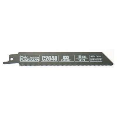 Panza, lama, fierastrau tip sabie, pentru metal, HSS bimetal-Cobalt, 14 TPI, set 5 buc, 150 mm, Richmann Exclusive foto