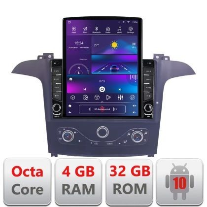 Navigatie Ford S-max 2006-2014 dedicata Ouad core 4+32 ecran vertical 9.7&quot; DSP 360 FHD AHD Android radio gps internet KIT-smax-navi+EDT-E709 CarStore