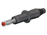 Mufă banană neagră 4mm 32A 600V izolaţie 2,5mm2