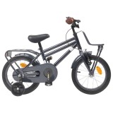 vidaXL Bicicletă pentru Copii 12 Inci pentru 2-4 ani Gri &icirc;nchis 42009265