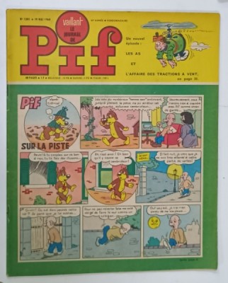PIF , LE JOURNAL VAILLANT , No. 1201 , 1968 , BENZI DESENATE CU TEXT IN LIMBA FRANCEZA foto