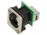 Conector Ethernet de Montaj XLRnet cu Capac, IP54, RJXS8FD5T