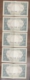 B11 126 - Bancnota foarte veche - Romania - 1000 lei - emisiune 10 septembrie 1941 - 5 bancnote SERII CONSECUTIVE!!! - RARITATE!!!