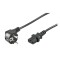 Cablu alimentare PC 15m CEE 7/7 tata 90 la IEC320-C13 mama negru H03VV-F3G 0.75mm cupru 10A
