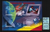 Timbre Rom&acirc;nia, 2004 | Tehnologia Informaţiei - Mi. Bl. 336 - Cosmos | MNH | aph, Spatiu, Nestampilat