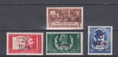 ROMANIA 1952 LP 293 CENTENARUL NASTERII LUI I.L.CARAGIALE SUPRATIPAR MNH foto