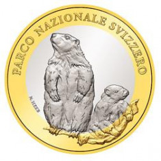 Moneda comemorativa ELVETIA - 10 fr. 2010 - bimetal - UNC - sigilata