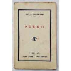 POESII de MATILDA CUGLER - PONI , 1883