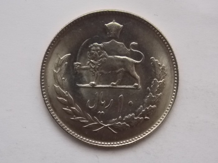 10 RIALS 1975 IRAN-UNC