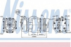 Compresor clima / aer conditionat VW CADDY II Caroserie (9K9A) (1995 - 2004) NISSENS 89040 foto