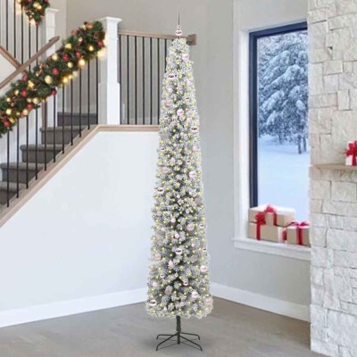 vidaXL Brad de Crăciun artificial Verde 270 cm PVC și oțel și plastic 3395055 foto