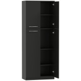 HOMCOM Mobilier de depozitare cu 2 dulapuri și rafturi reglabile din lemn negru | Aosom Romania