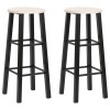 Scaune de bar, 2 buc., negru, MDF