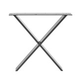 Set 2 Picioare Metalice Masa, Forma X, Negru Mat, PM51