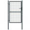 vidaXL Poartă de gard din plasă, gri, 100 x 225 cm, oțel galvanizat