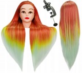 Cap Coafor Iza, Păr Termic 70cm + Suport, Enzo, Practică Coafat, Termorezistent, Blond