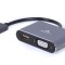 ADAPTOR video GEMBIRD, adaptor USB 3.0 Type-A (T) la HDMI (M) + VGA (M), 15cm, rezolutie maxima FULL HD (1920 x 1080) la 60Hz, gri, &quot;A-USB3-HDMIVGA-01