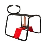 Scaun pentru sex YOU2TOYS The Banger Sex Stool, mobilier erotic pentru poziții sexuale, cu dildo realist inclus, negru cu roșu