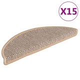 Cumpara ieftin Covorașe scări autoadezive 15 buc. bej deschis 56x17x3cm sisal