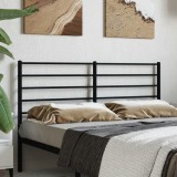 Gossi tablie de pat metalica, negru, 135 cm
