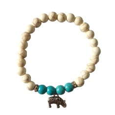 Bratara cu Bile si Charm Elefant, Multicolor, BR85