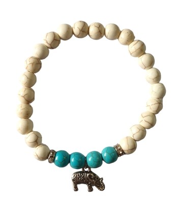 Bratara cu Bile si Charm Elefant, Multicolor, BR85 foto