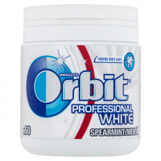 Borcan Guma de Mestecat Orbit Professional White, 60 Buc, Guma pentru Mestecat, Guma Orbit, Guma Mestecat, Guma Mentolata, Guma Aroma de Menta, Guma c