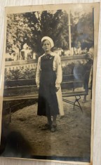 1935 Campulung Muscel / uniforma sora medicala / crucea rosie / interbelic / Jeny Dragomirescu jud Arges / scoala sanitara / atmosfera epoca