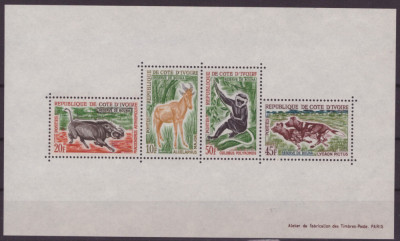48-COASTA DE FILDES 1963-Animale-miniset cu 4 timbre nestampilate,MNH foto