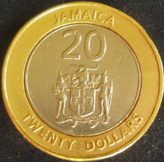 Moneda exotica - bimetal 20 DOLARI - JAMAICA, anul 2000 *cod 2315 B foto