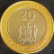 Moneda exotica - bimetal 20 DOLARI - JAMAICA, anul 2000 *cod 2315 B