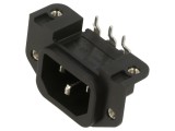 Conector alimentare AC soclu tată 10A 250V IEC 60320 GSP1