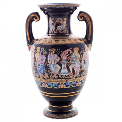 Vaza din ceramica decorata cu Foita de Aur 24K 15cm COD: 468 foto