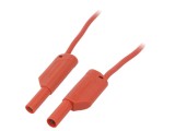 Cablu de masurare SCH&Uuml;TZINGER VSFK870025100-RT, 32A, 1kV, CAT III 1000V, mufa banana 4mm, 1m, 2.5mm&sup2;, Rosu