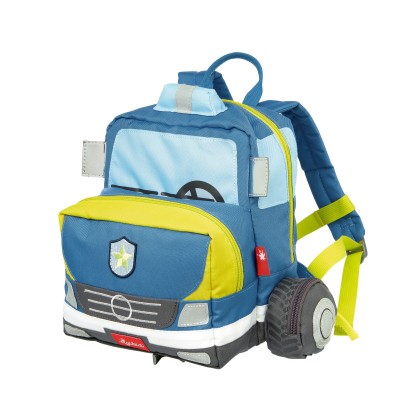 Rucsac pentru copii Masina de politie cu roti si detalii 3D, Sigikid foto