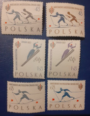 Polonia 1962 sport,C.M. de schi Zakopane 6v MNH foto