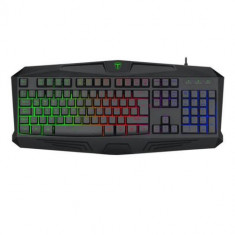 Tastatura Gaming T-DAGGER Tanker Rainbow, Iluminare RGB, USB (Negru)