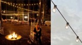 Ghirlanda luminoasa de exterior, lungime 8 m, cu 3 x becuri led G45 cu filament, dulii E27, becuri led 4 w