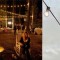 Ghirlanda luminoasa de exterior, lungime 8 m, cu 3 x becuri led G45 cu filament, dulii E27, becuri led 4 w