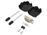 D-Sub 9-Pin Mufă Tată Lipire Albă Kit Complet
