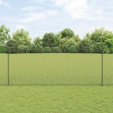 Gard din S&acirc;rmă Sudată cu 10 St&acirc;lpi U Gri 1.4x10 m Oțel